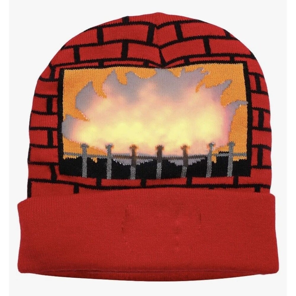 LED Burning Fireplace Beanie hat - Luwint Funny Fire Flashing Glow Christmas...